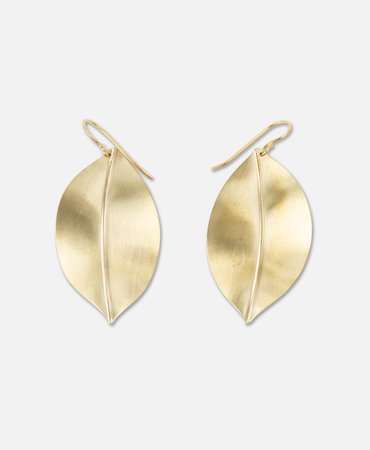 gilded leaf earrings Noonday Collection