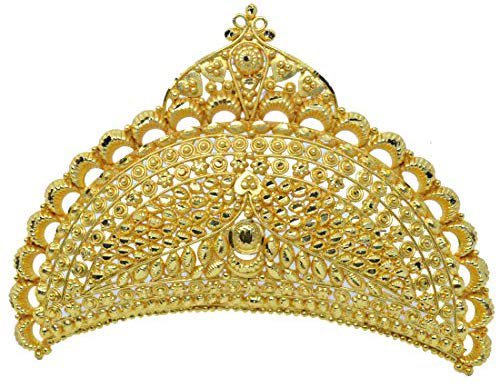 Buy Srijacollections Golden Metal Crown Tiara Mukut for Bengali Indian Women Bride Online at Low Prices in India | Amazon Jewellery Store - Amazon.in