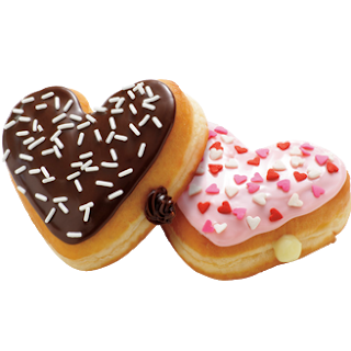 heart shaped donuts.