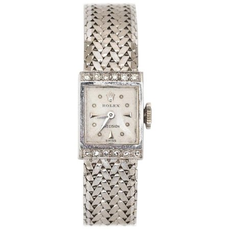 18 Karat White Gold Diamond Women's Watch For Sale at 1stDibs