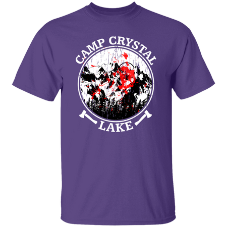 camp crystal lake counselor staff bloody horror Unisex T-Shirt - Sandilake Clothing