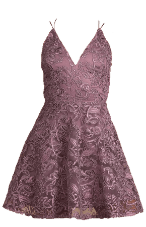 mauve dusty purple lace dress