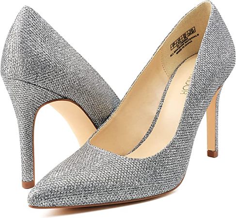 Amazon.com | JENN ARDOR Women’s High Heel Slip on Pumps Pointed Toe Classic Fashion 4inch Party Stiletto Heels Dress Office Shoes | Pumps