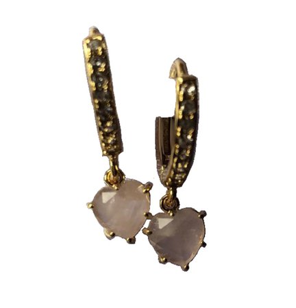 gold drop crystal earrings