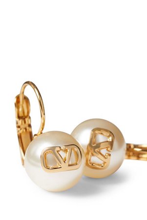 Valentino Garavani VLogo Pearl Earrings