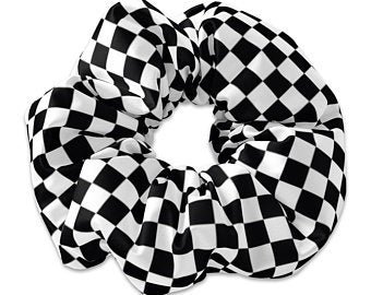 Checkered Turtle Ocean Pattern Scrunchie Hair Tie Checker | Etsy