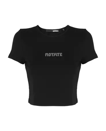 Rotate by Birger Christensen Cropped Logo T-shirt | italist, ALWAYS LIKE A SALE