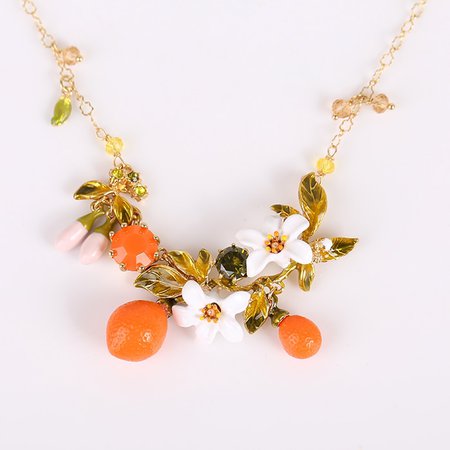European-fashion-jewelry-les-nereides-orange-and-lily-flower-stone-24k-golden-Necklace-party-jewelry-Free.jpg (700×700)