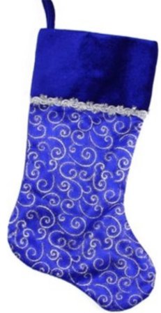 Blue Christmas stocking