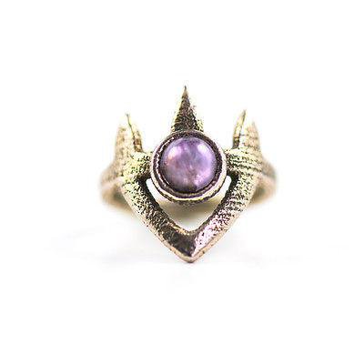 Purple Stone Crown Ring