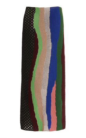 Fatima Crochted Cashmere Midi Skirt By Gabriela Hearst | Moda Operandi