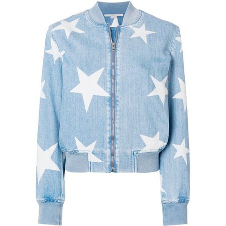 Stella McCartney denim Star bomber jacket