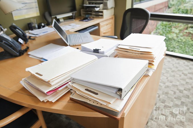 business documents desk office paperwork