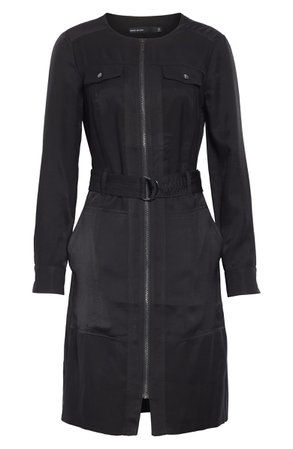 Karen Millen Long Sleeve Utility Dress Black