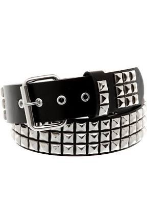3 Row Studded Belt - Hot Topic (Black & Silver)