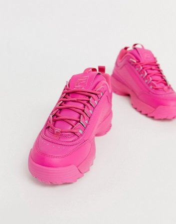 Fila Pink Disruptor II Premium Sneakers | ASOS