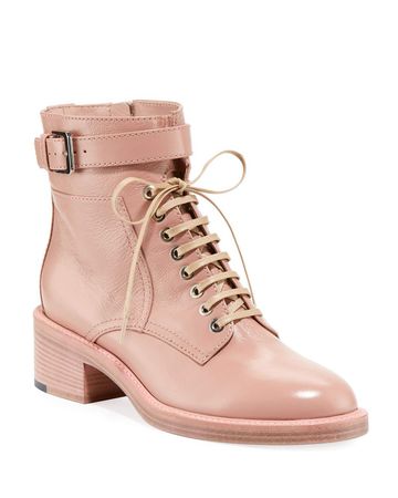 Laurence Dacade Solene Leather Lace-Up Booties