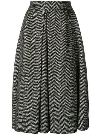Holland & Holland Tweed Woven Midi Skirt