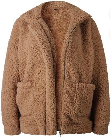 camel teddy bear coat