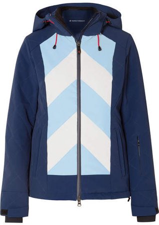 Perfect Moment - Tignes Hooded Striped Jacket - Navy