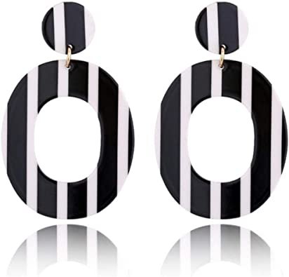 black and white circle earrings - Google Search