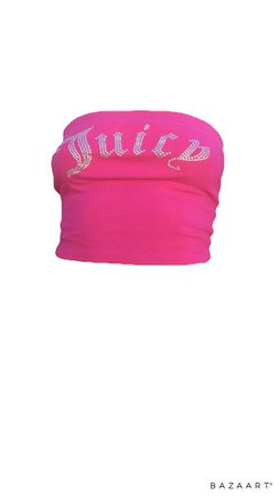 hot pink rhinestone juicy couture tube top