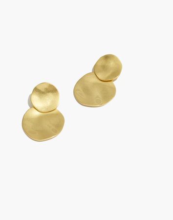Hammered Disc Statement Earrings