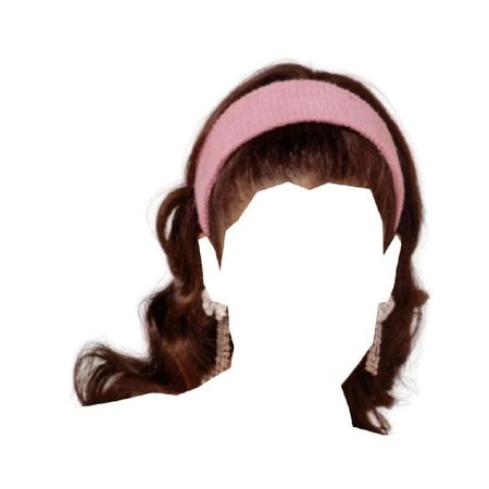 red brown hair curled pink tweed headband hairstyle