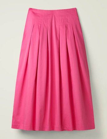 Theodora Pleated Skirt - Bright Camellia | Boden US
