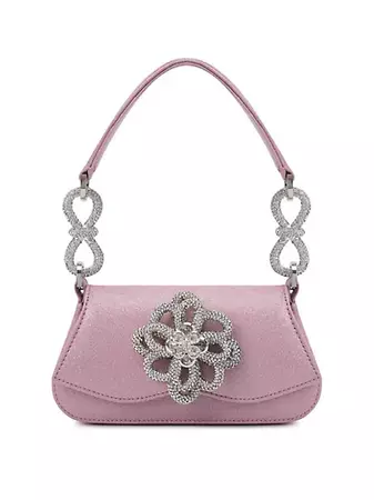 Shop MACH & MACH Carrie Glitter Flower Top Handle Bag | Saks Fifth Avenue