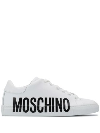 Moschino logo print sneakers - White | £369.00 | Grazia