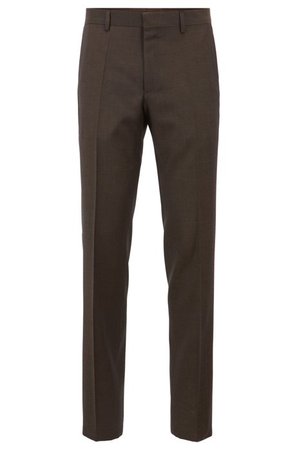 Hugo Boss Dark Brown Slim-Fit Pants