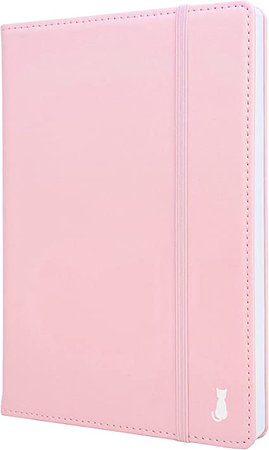 Amazon.com: Pink Feline Pink Notebook | Pink diary for women, cute notebook with 200 numbered pages, A5 striped diary with 3.53 oz/m² paper, 2 markers, table of contents, a baby pink hardcover notebook : Office Products