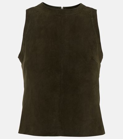 Pam Suede Tank Top in Green - Stouls | Mytheresa