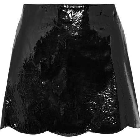 REDValentino Patent-leather mini skirt