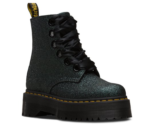 Molly Glitter | Black and White Shoes & Boots | The Official US Dr Martens Store