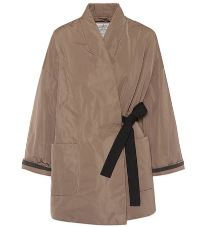 Silk-blend coat