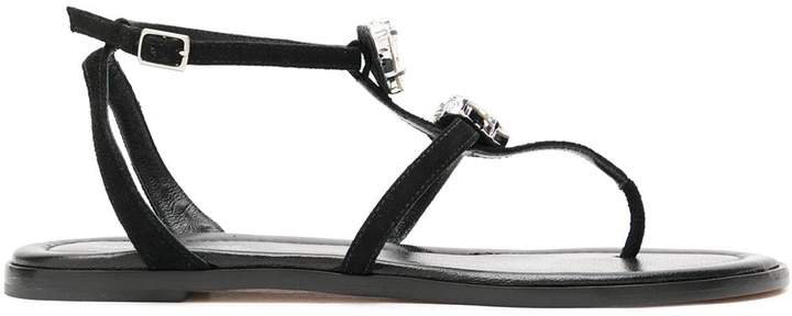 Andrea Bogosian leather flat sandals