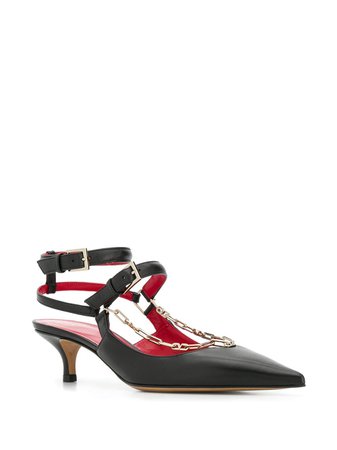Valentino Valentino Garavani chain detail 45mm pumps $975 - Buy AW19 Online - Fast Global Delivery, Price
