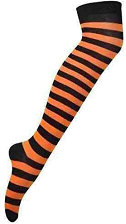 orange and black striped knee high socks - Google Search