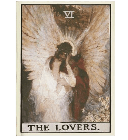 the lovers art tarot card