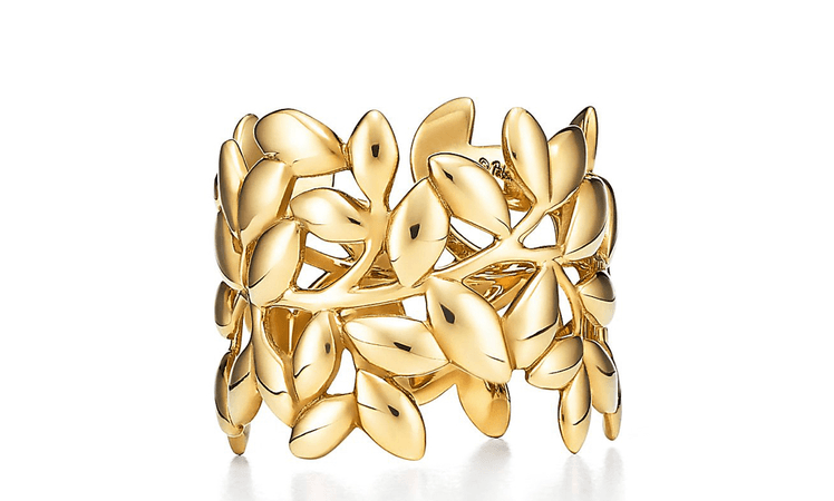 Tiffany & Co Paloma Picasso® Olive Leaf Band Ring in Yellow Gold