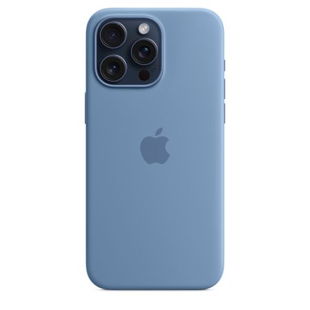 iPhone 15 Pro Max Silicone Case with MagSafe - Winter Blue - Apple