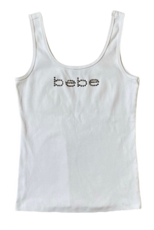 Bebe tank logo white