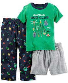 Carter's Toddler Boys' 3-Piece Bug Club Pajama Set - Pajamas - Kids & Baby… | Baby boy pajamas, Carters baby boys, Kids pajamas