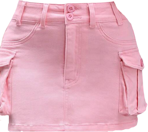 pink cargo skirt