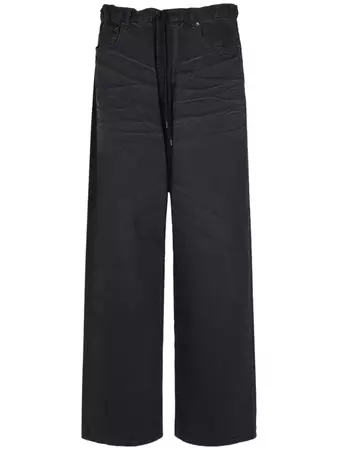 Baggy oversized cotton denim jeans pants - Balenciaga - Women | Luisaviaroma
