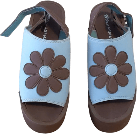 vintage platform flower sandals