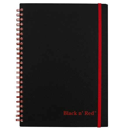 Amazon.com : Black n' Red Twin Wire Poly Cover Notebook, 8-1/4" x  5-7/8", Black/Red, 70 Ruled Sheets (C67009) : Hardcover Executive Notebooks : Office Products