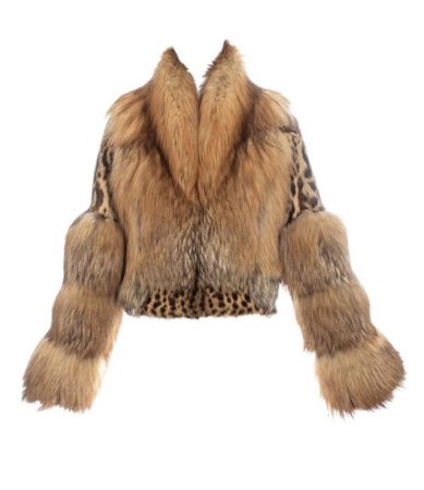 Gucci by Tom Ford leopard print rabbit and fox fur cropped jacket (Fall/Winter (1999)